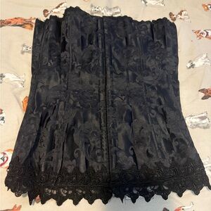 Frederick's of Hollywood Elegant Black Corset